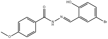 N'-(5-bromo-2-hydroxybenzylidene)-4-methoxybenzohydrazide Struktur