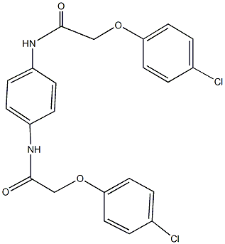 2-(4-chlorophenoxy)-N-(4-{[(4-chlorophenoxy)acetyl]amino}phenyl)acetamide Struktur