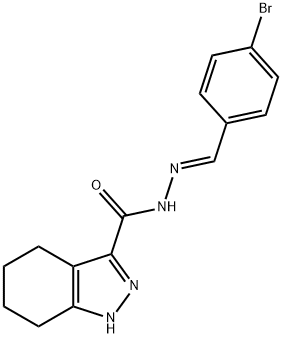 N'-(4-bromobenzylidene)-4,5,6,7-tetrahydro-1H-indazole-3-carbohydrazide Struktur