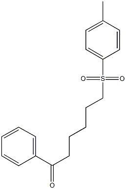 6-[(4-methylphenyl)sulfonyl]-1-phenyl-1-hexanone Struktur