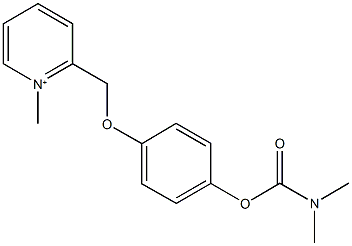 4-[(1-methyl-2-pyridiniumyl)methoxy]phenyl dimethylcarbamate Struktur