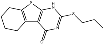 2-(propylsulfanyl)-5,6,7,8-tetrahydro[1]benzothieno[2,3-d]pyrimidin-4(3H)-one Struktur