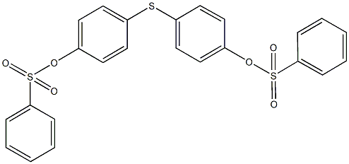 4-({4-[(phenylsulfonyl)oxy]phenyl}sulfanyl)phenyl benzenesulfonate Struktur