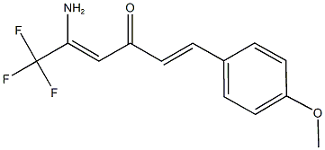 5-amino-6,6,6-trifluoro-1-(4-methoxyphenyl)-1,4-hexadien-3-one Struktur