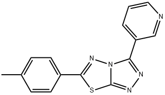 6-(4-methylphenyl)-3-(3-pyridinyl)[1,2,4]triazolo[3,4-b][1,3,4]thiadiazole Struktur