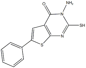 3-amino-6-phenyl-2-sulfanylthieno[2,3-d]pyrimidin-4(3H)-one Struktur