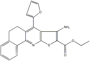 ethyl 8-amino-7-(2-furyl)-5,6-dihydrobenzo[h]thieno[2,3-b]quinoline-9-carboxylate Struktur