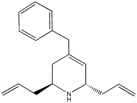 2,6-diallyl-4-benzyl-1,2,3,6-tetrahydropyridine Struktur