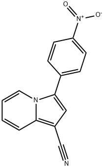 3-{4-nitrophenyl}indolizine-1-carbonitrile Struktur