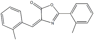 4-(2-methylbenzylidene)-2-(2-methylphenyl)-1,3-oxazol-5(4H)-one Struktur