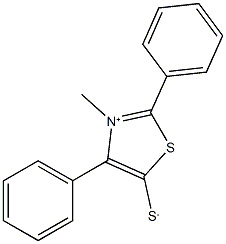 3-methyl-2,4-diphenyl-1,3-thiazol-3-ium-5-thiolate Struktur