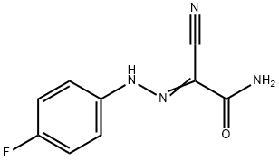 2-cyano-2-[(4-fluorophenyl)hydrazono]acetamide Struktur