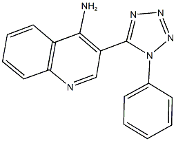 3-(1-phenyl-1H-tetraazol-5-yl)-4-quinolinamine Struktur