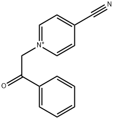 4-cyano-1-(2-oxo-2-phenylethyl)pyridinium Struktur