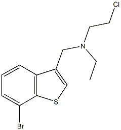 N-[(7-bromo-1-benzothien-3-yl)methyl]-2-chloro-N-ethylethanamine Struktur