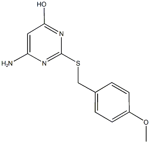 6-amino-2-[(4-methoxybenzyl)sulfanyl]-4-pyrimidinol Struktur