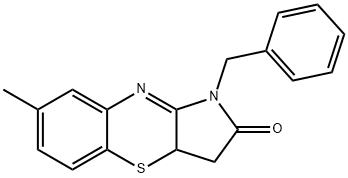 1-benzyl-7-methyl-3,3a-dihydropyrrolo[3,2-b][1,4]benzothiazin-2(1H)-one Struktur