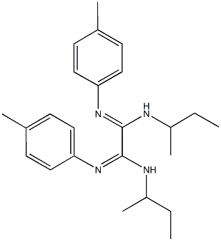 N~1~,N~2~-di(sec-butyl)-N'~1~,N'~2~-bis(4-methylphenyl)ethanediimidamide Struktur