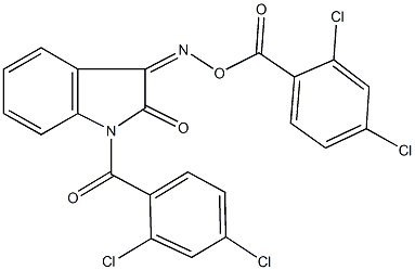 1-(2,4-dichlorobenzoyl)-1H-indole-2,3-dione 3-[O-(2,4-dichlorobenzoyl)oxime] Struktur