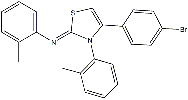 N-(4-(4-bromophenyl)-3-(2-methylphenyl)-1,3-thiazol-2(3H)-ylidene)-N-(2-methylphenyl)amine Struktur