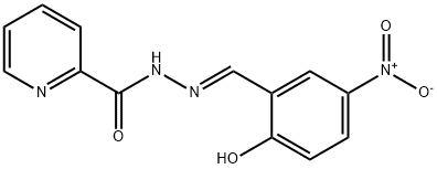 N'-{2-hydroxy-5-nitrobenzylidene}-2-pyridinecarbohydrazide Struktur