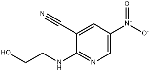 2-[(2-hydroxyethyl)amino]-5-nitronicotinonitrile Struktur