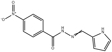 4-nitro-N'-(1H-pyrrol-2-ylmethylene)benzohydrazide Struktur