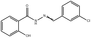 N'-(3-chlorobenzylidene)-2-hydroxybenzohydrazide Struktur