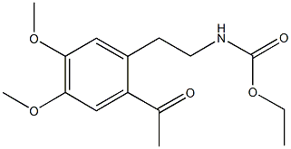 ethyl 2-(2-acetyl-4,5-dimethoxyphenyl)ethylcarbamate Struktur