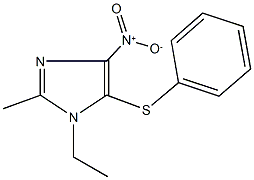 1-ethyl-4-nitro-2-methyl-5-(phenylsulfanyl)-1H-imidazole Struktur