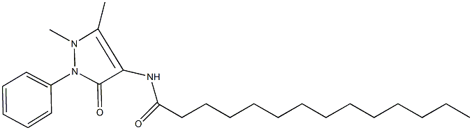 N-(1,5-dimethyl-3-oxo-2-phenyl-2,3-dihydro-1H-pyrazol-4-yl)tetradecanamide Struktur