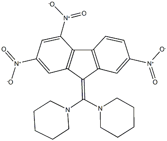 1-(1-piperidinyl{2,4,7-trisnitro-9H-fluoren-9-ylidene}methyl)piperidine Struktur