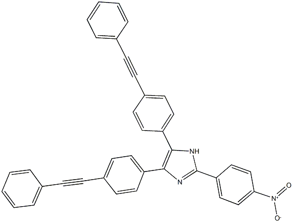 2-{4-nitrophenyl}-4,5-bis[4-(phenylethynyl)phenyl]-1H-imidazole Struktur