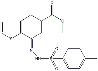 methyl 7-{[(4-methylphenyl)sulfonyl]hydrazono}-4,5,6,7-tetrahydro-1-benzothiophene-5-carboxylate Structure