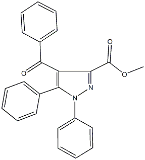 methyl 4-benzoyl-1,5-diphenyl-1H-pyrazole-3-carboxylate Struktur