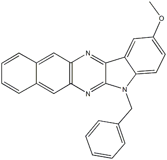 5-benzyl-2-methoxy-5H-benzo[g]indolo[2,3-b]quinoxaline Struktur