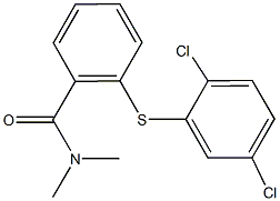 2-[(2,5-dichlorophenyl)sulfanyl]-N,N-dimethylbenzamide Struktur