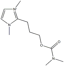 3-(1,3-dimethyl-1H-imidazol-3-ium-2-yl)propyl dimethylcarbamate Struktur