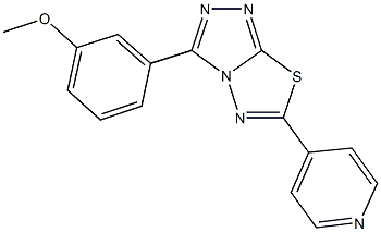 methyl 3-[6-(4-pyridinyl)[1,2,4]triazolo[3,4-b][1,3,4]thiadiazol-3-yl]phenyl ether Struktur