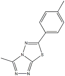 3-methyl-6-(4-methylphenyl)[1,2,4]triazolo[3,4-b][1,3,4]thiadiazole Struktur