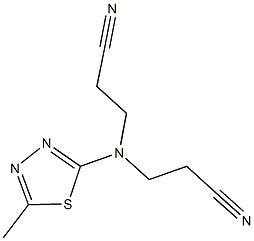 3-[(2-cyanoethyl)(5-methyl-1,3,4-thiadiazol-2-yl)amino]propanenitrile Struktur