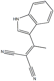 2-[1-(1H-indol-3-yl)ethylidene]malononitrile Struktur