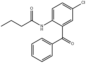 N-(2-benzoyl-4-chlorophenyl)butanamide Struktur