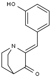 2-(3-hydroxybenzylidene)quinuclidin-3-one Struktur