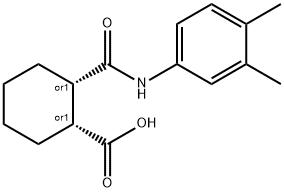 2-[(3,4-dimethylanilino)carbonyl]cyclohexanecarboxylic acid Struktur