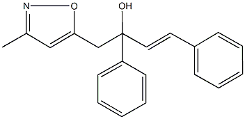 1-(3-methyl-5-isoxazolyl)-2,4-diphenyl-3-buten-2-ol Struktur