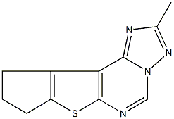 2-methyl-9,10-dihydro-8H-cyclopenta[4,5]thieno[3,2-e][1,2,4]triazolo[1,5-c]pyrimidine Struktur