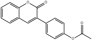 4-(2-oxo-2H-chromen-3-yl)phenyl acetate Struktur