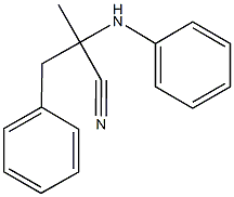 2-anilino-2-methyl-3-phenylpropanenitrile Struktur