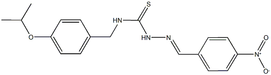 4-nitrobenzaldehyde N-(4-isopropoxybenzyl)thiosemicarbazone Struktur